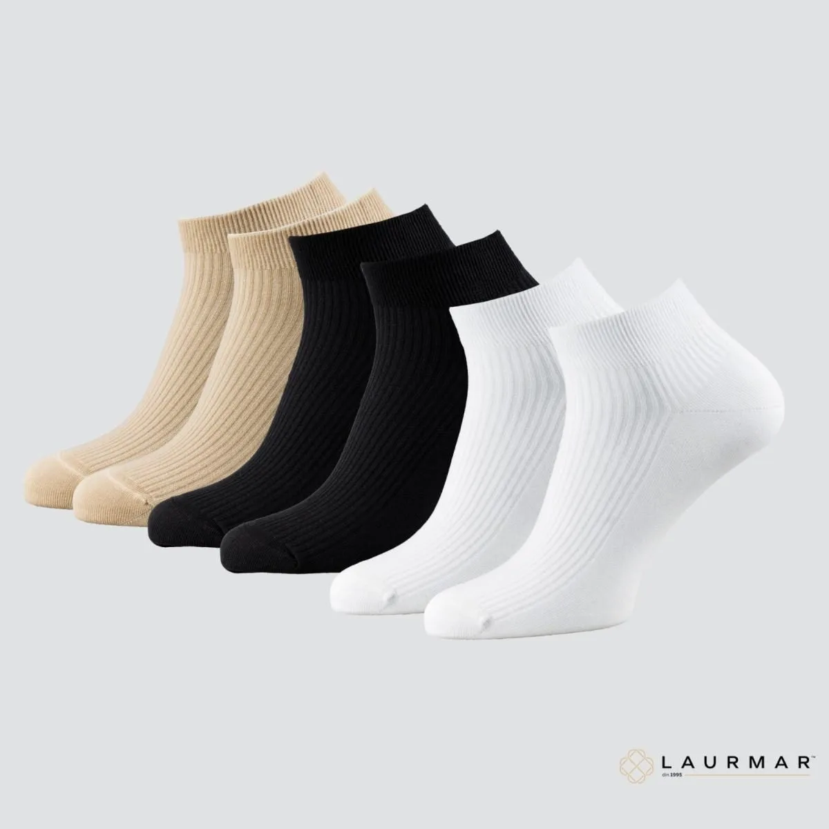 Șosete ultrascurte unisex din bumbac pieptănat, fără cusătură, cu elastic lejer — Mix
