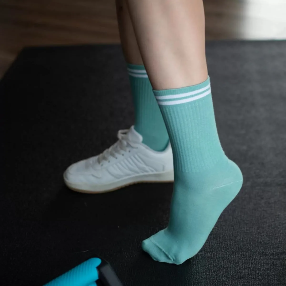Șosete sport colorate pentru femei — Verde