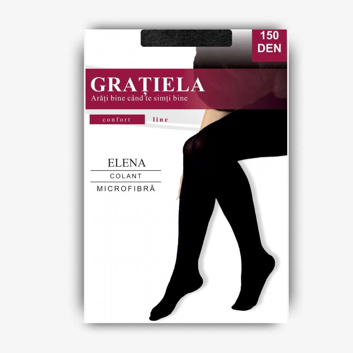 Ciorapi din microfibre - ELENA - 150 DEN 3d — Negru