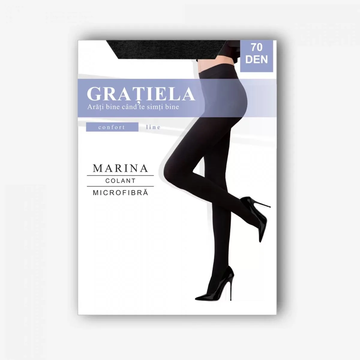 Ciorapi din microfibre - MARINA - 70 DEN — Negru